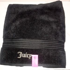 NWT Juicy couture black bath towel